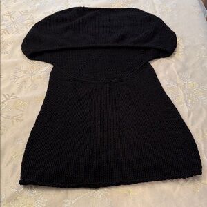 Donna Karan New York Black Open-Back Silk & Cashmere Sweater | Made in USA | M